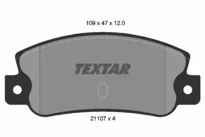 2110701 TEXTAR Комплект тормозных колодок, дисковый тормоз
