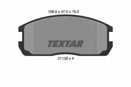 2112601 TEXTAR Комплект тормозных колодок, дисковый тормоз