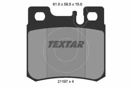 2119701 TEXTAR Комплект тормозных колодок, дисковый тормоз