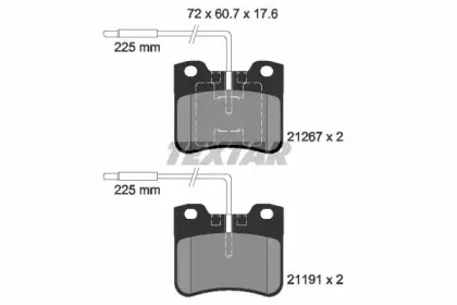 2126702 TEXTAR Комплект тормозных колодок, дисковый тормоз