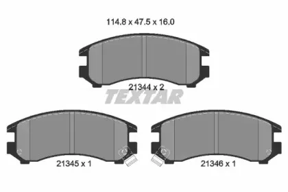 2134401 TEXTAR Комплект тормозных колодок, дисковый тормоз
