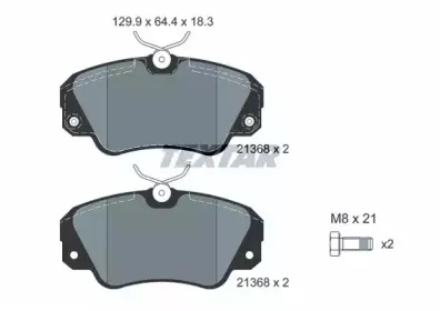 2136801 TEXTAR Комплект тормозных колодок, дисковый тормоз