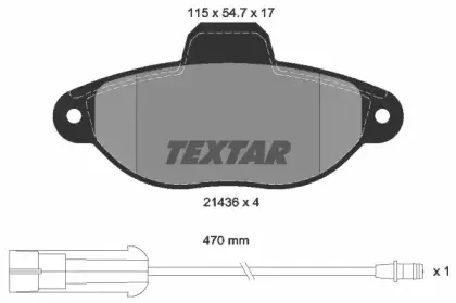 2143603 TEXTAR Комплект тормозных колодок, дисковый тормоз