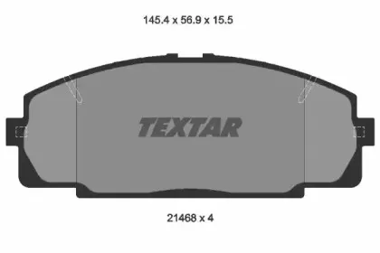 2146801 TEXTAR Комплект тормозных колодок, дисковый тормоз
