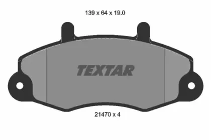 2147001 TEXTAR Комплект тормозных колодок, дисковый тормоз
