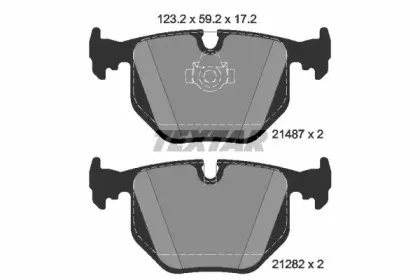 2148781 TEXTAR Комплект тормозных колодок, дисковый тормоз