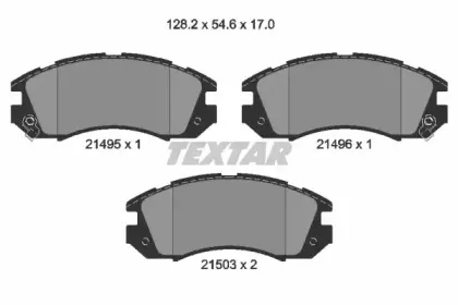 2149501 TEXTAR Комплект тормозных колодок, дисковый тормоз