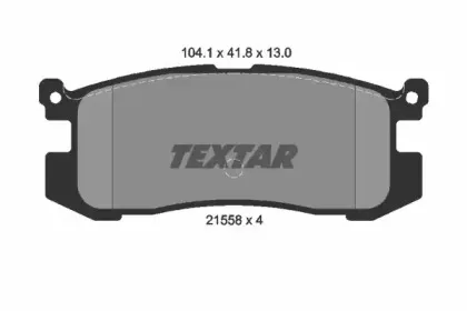 2155801 TEXTAR Комплект тормозных колодок, дисковый тормоз