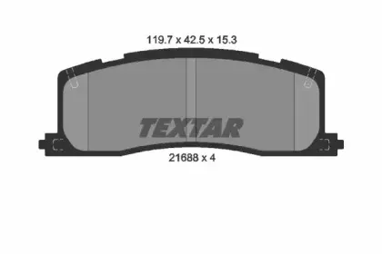 2168801 TEXTAR Комплект тормозных колодок, дисковый тормоз