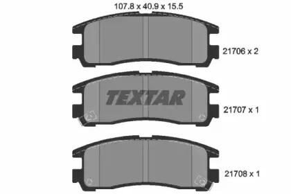 2170602 TEXTAR Комплект тормозных колодок, дисковый тормоз
