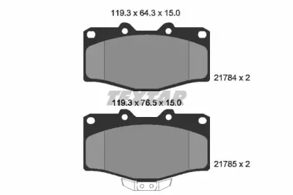 2178401 TEXTAR Комплект тормозных колодок, дисковый тормоз