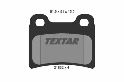 2183201 TEXTAR Комплект тормозных колодок, дисковый тормоз