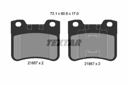 2185701 TEXTAR Комплект тормозных колодок, дисковый тормоз