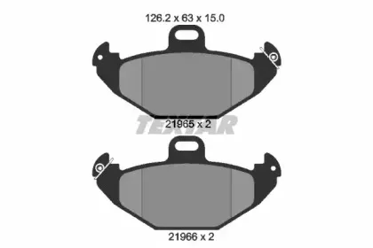 2196502 TEXTAR Комплект тормозных колодок, дисковый тормоз