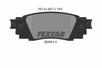 2243401 TEXTAR Комплект тормозных колодок, дисковый тормоз