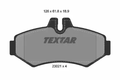 2302101 TEXTAR Комплект тормозных колодок, дисковый тормоз