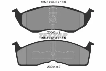 2304301 TEXTAR Комплект тормозных колодок, дисковый тормоз