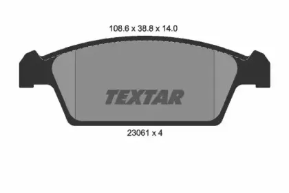 2306101 TEXTAR Комплект тормозных колодок, дисковый тормоз