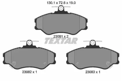 2308101 TEXTAR Комплект тормозных колодок, дисковый тормоз