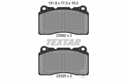 2309204 TEXTAR Комплект тормозных колодок, дисковый тормоз