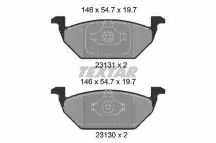 2313001 TEXTAR Комплект тормозных колодок, дисковый тормоз