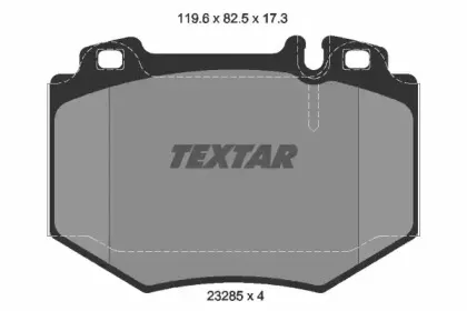 2328501 TEXTAR Комплект тормозных колодок, дисковый тормоз