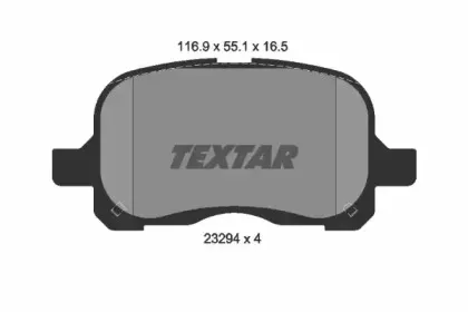 2329402 TEXTAR Комплект тормозных колодок, дисковый тормоз