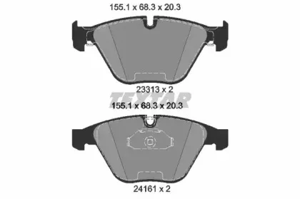 2331382 TEXTAR Комплект тормозных колодок, дисковый тормоз