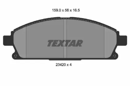 2342004 TEXTAR Комплект тормозных колодок, дисковый тормоз