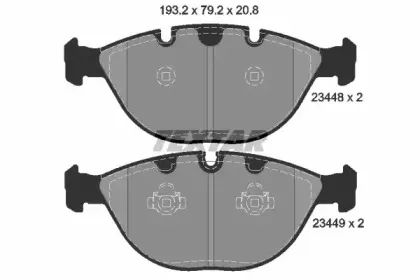 2344801 TEXTAR Комплект тормозных колодок, дисковый тормоз