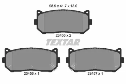 2345501 TEXTAR Комплект тормозных колодок, дисковый тормоз