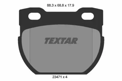 2347103 TEXTAR Комплект тормозных колодок, дисковый тормоз