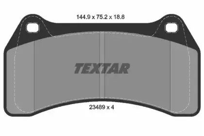 2348901 TEXTAR Комплект тормозных колодок, дисковый тормоз