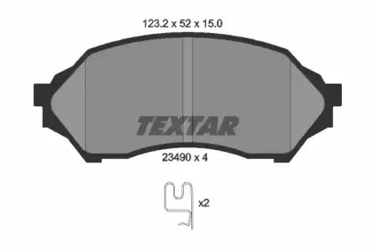 2349002 TEXTAR Комплект тормозных колодок, дисковый тормоз