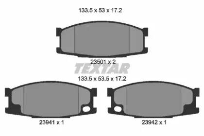 2350101 TEXTAR Комплект тормозных колодок, дисковый тормоз