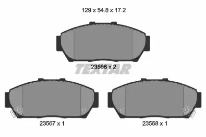 2356601 TEXTAR Комплект тормозных колодок, дисковый тормоз