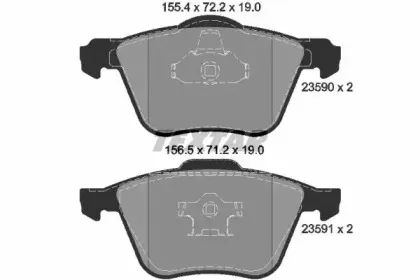 2359001 TEXTAR Комплект тормозных колодок, дисковый тормоз