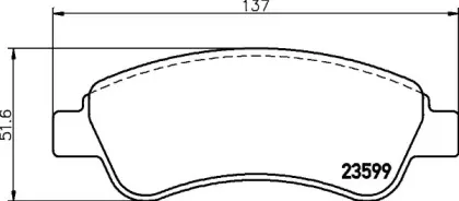 2359901 TEXTAR Комплект тормозных колодок, дисковый тормоз