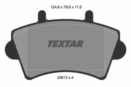 2361301 TEXTAR Комплект тормозных колодок, дисковый тормоз