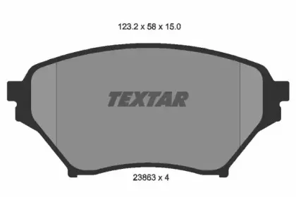 2386301 TEXTAR Комплект тормозных колодок, дисковый тормоз