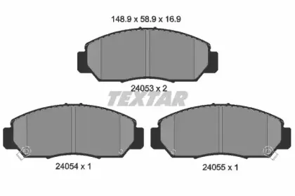 2405301 TEXTAR Комплект тормозных колодок, дисковый тормоз