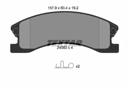 2408301 TEXTAR Комплект тормозных колодок, дисковый тормоз