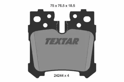 2424401 TEXTAR Комплект тормозных колодок, дисковый тормоз