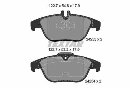 2425301 TEXTAR Комплект тормозных колодок, дисковый тормоз