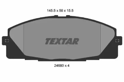 2468001 TEXTAR Комплект тормозных колодок, дисковый тормоз