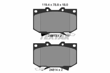 2481301 TEXTAR Комплект тормозных колодок, дисковый тормоз