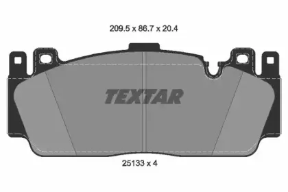 2513301 TEXTAR Комплект тормозных колодок, дисковый тормоз