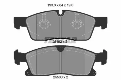 2519201 TEXTAR Комплект тормозных колодок, дисковый тормоз