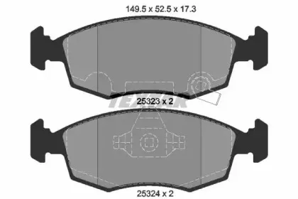 2532301 TEXTAR Комплект тормозных колодок, дисковый тормоз