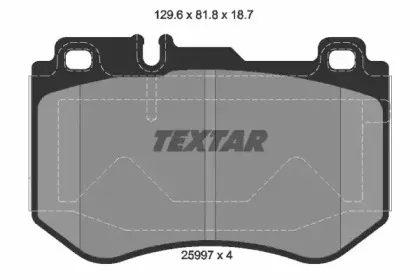 2599701 TEXTAR Комплект тормозных колодок, дисковый тормоз